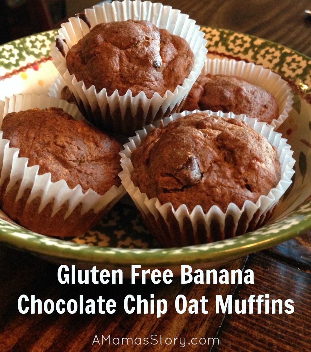 Gluten-Free Banana Chocolate Chip Oat Muffins