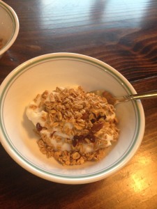 Yogurt with granola