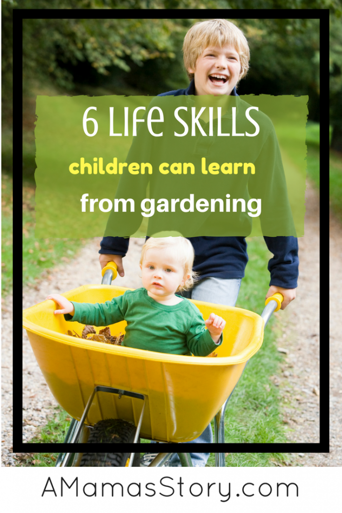 Kids love to help in the garden and teaching life skills is so important. Here's how you can teach them skills while enjoying time together gardening.